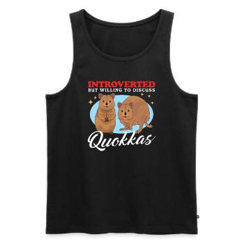 Quokka Kurzschwanzkänguru Quokkas Geschenk - Männer Premium Bio Tank Top - Schwarz - Vorne - AI Model Male 178 light (178cm)