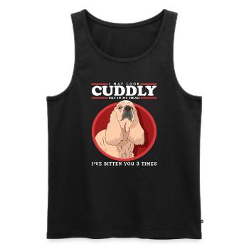 Cocker américain Propriétaire d’un chien - Débardeur bio Premium Homme - noir - Devant - AI Model Male 178 light (178cm)