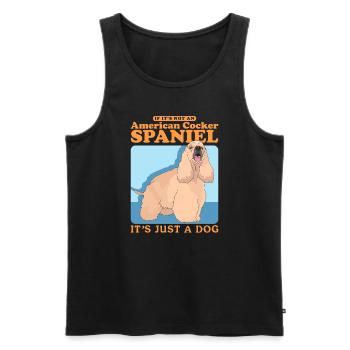 Cocker américain Spaniel chien cadeau - Débardeur bio Premium Homme - noir - Devant - Michal (187cm)