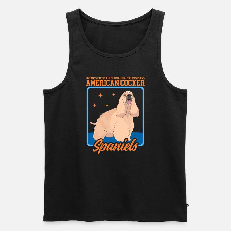 American Cocker Spaniel Gift - Men's Premium Organic Tank Top - black
