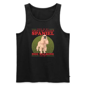 Cocker américain Spaniel Cadeau drôle - Débardeur bio Premium Homme - noir - Devant - Michal (187cm)