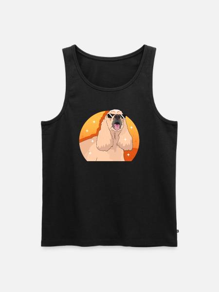 American Cocker Spaniel Dog Gift - Men's Premium Organic Tank Top - black