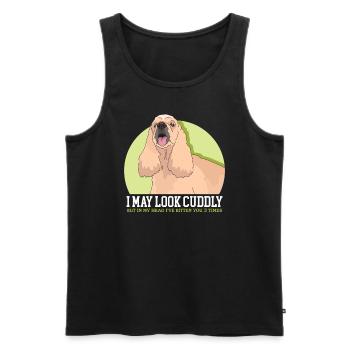American Cocker Spaniel Dog Lover - Men's Premium Organic Tank Top - black - Front - Michal (187cm)