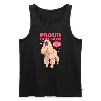 Cocker américain Spaniel Maman Cadeau - Débardeur bio Premium Homme - noir - Devant - AI Model Male 178 light (178cm)