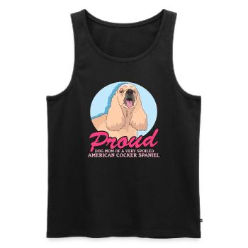 Cocker américain Spaniel Maman Cadeau - Débardeur bio Premium Homme - noir - Devant - Michal (187cm)