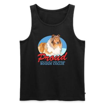 Collie Dad Langhaarcollie Rough Collies Geschenke - Männer Premium Bio Tank Top - Schwarz - Vorne - Michal (187cm)