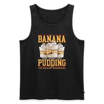 Bananenpudding Bananen-Pudding Geschenk - Männer Premium Bio Tank Top - Schwarz - Vorne - AI Model Male 178 light (178cm)