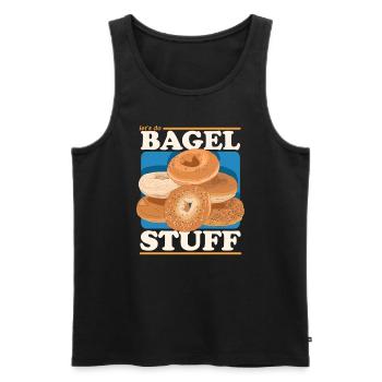 Bagel Bagel Pain Beigel Cadeau - Débardeur bio Premium Homme - noir - Devant - Michal (187cm)