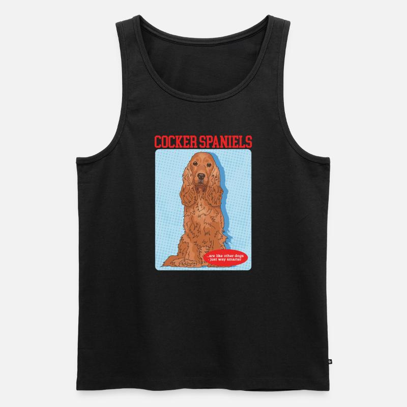 Cocker Spaniel Cockerspaniel Hund Geschenk - Männer Premium Bio Tank Top - Schwarz