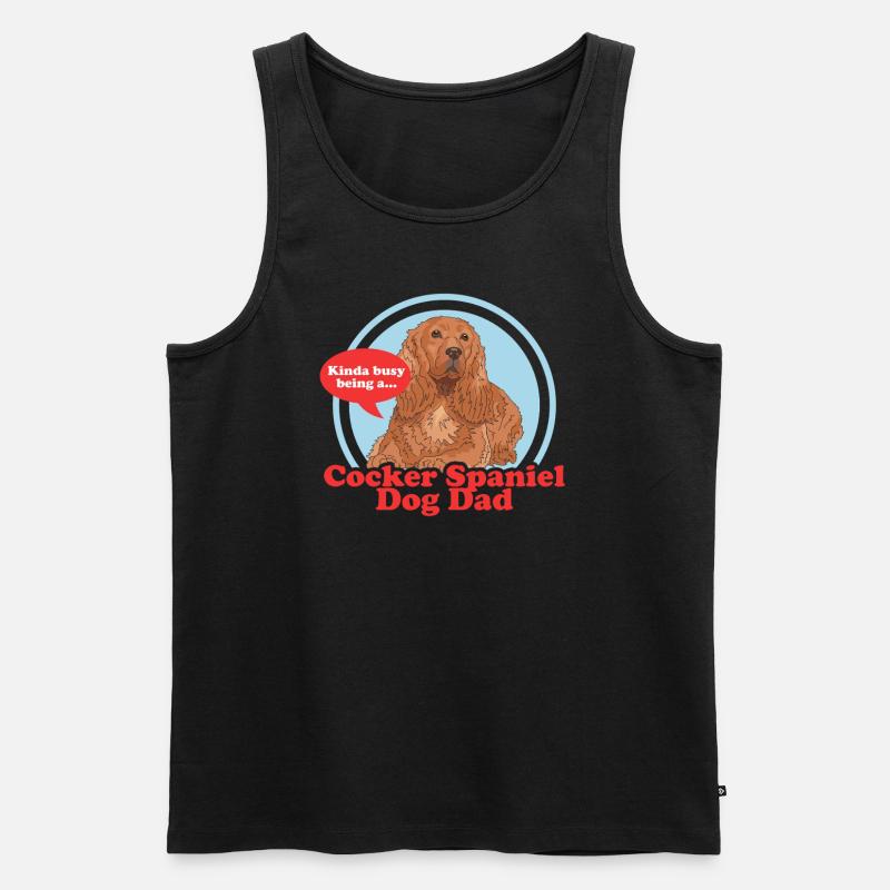 Cocker Spaniel Dad Cockerspaniel Geschenke - Männer Premium Bio Tank Top - Schwarz