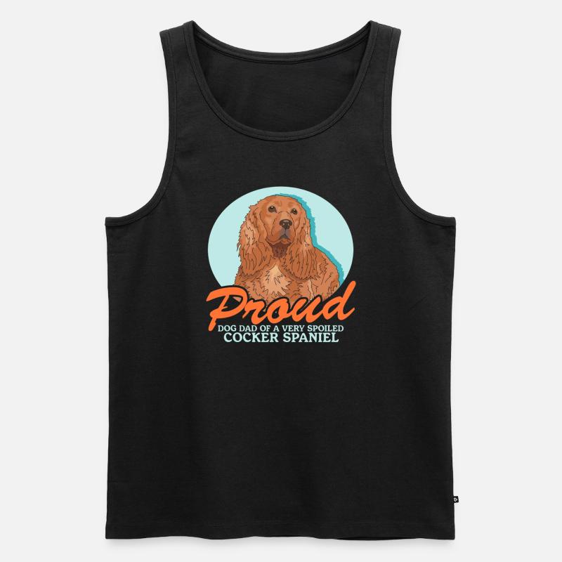 Cocker Spaniel Dad Cockerspaniels Geschenk - Männer Premium Bio Tank Top - Schwarz