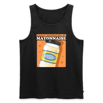 Mayonnaise Mayo Lover Gift - Men's Premium Organic Tank Top - black - Front - Michal (187cm)