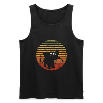 Éléphant Éléphant pour enfants - Débardeur bio Premium Homme - noir - Devant - Michal (187cm)