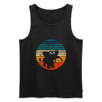 Elefanten Elefant für Kinder - Männer Premium Bio Tank Top - Schwarz - Vorne - Michal (187cm)