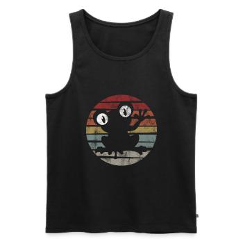 Frosch Frösche Geschenk für Kinder Lustig Witzig - Männer Premium Bio Tank Top - Schwarz - Vorne - Michal (187cm)