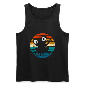 Frosch Frösche Geschenk für Kinder Lustig Witzig - Männer Premium Bio Tank Top - Schwarz - Vorne - Michal (187cm)