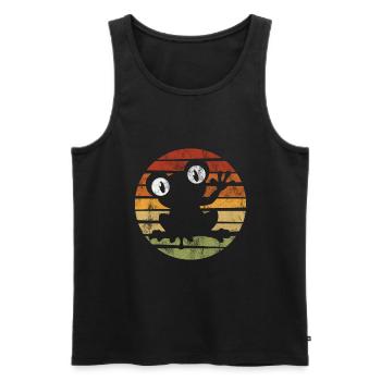 Frosch Frösche Geschenk für Kinder Lustig Witzig - Männer Premium Bio Tank Top - Schwarz - Vorne - Michal (187cm)