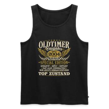 Oldtimer Baujahr 2004 Jahrgang Geburtstag Geschenk - Männer Premium Bio Tank Top - Schwarz - Vorne - Michal (187cm)