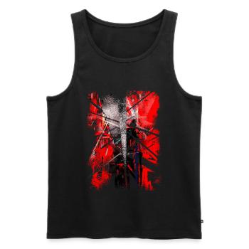Devil - Men's Premium Organic Tank Top - black - Front - AI Model Male 178 light (178cm)