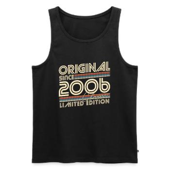 Original Since 2006 Vintage Birthday Gift - Men's Premium Organic Tank Top - black - Front - Michal (187cm)