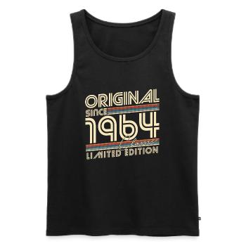 Original seit 1964 Jahrgang Geburtstag Geschenk - Männer Premium Bio Tank Top - Schwarz - Vorne - Michal (187cm)