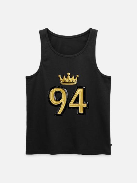 94 Zahl Krone - Männer Premium Bio Tank Top - Schwarz