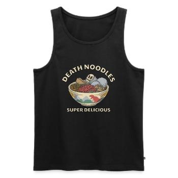 Nudeln des Todes Fleischbällchen - Männer Premium Bio Tank Top - Schwarz - Vorne - Michal (187cm)
