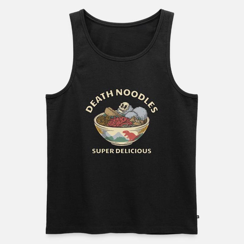Nudeln des Todes Fleischbällchen - Männer Premium Bio Tank Top - Schwarz
