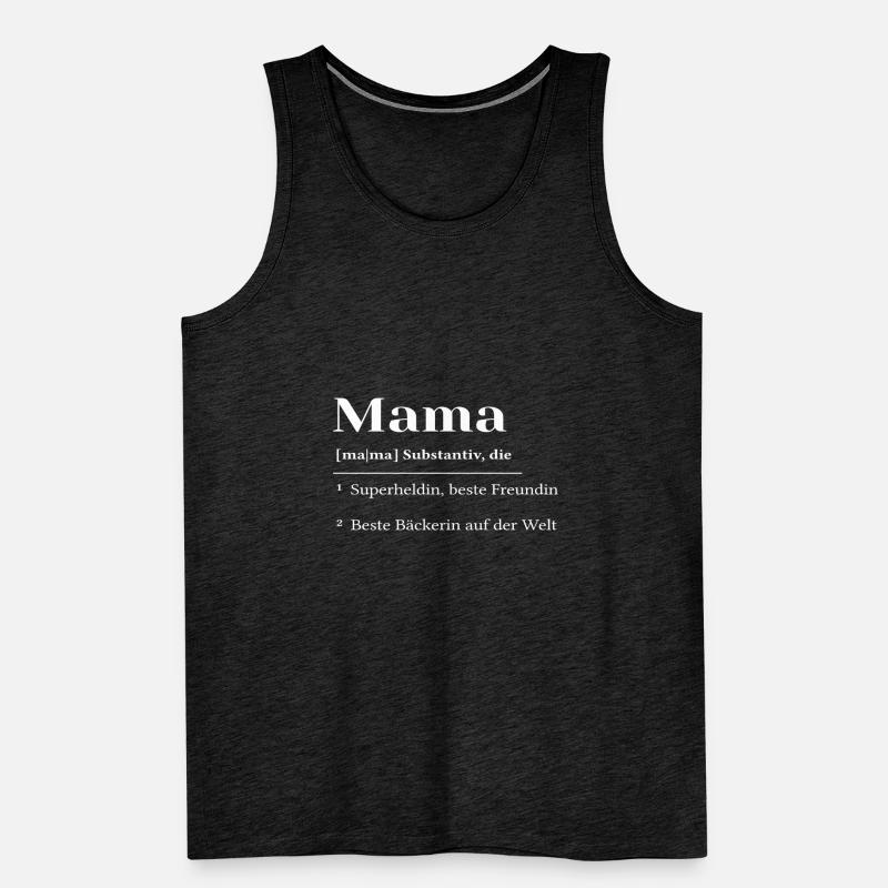 Lexikon Definition Mama Muttertag Backen Bäckerin Männer Premium Bio Tank Top