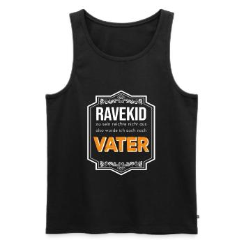 Dad Vater Papa Vatertag Rave Kid Techno Raver Bass - Männer Premium Bio Tank Top - Schwarz - Vorne - Michal (187cm)