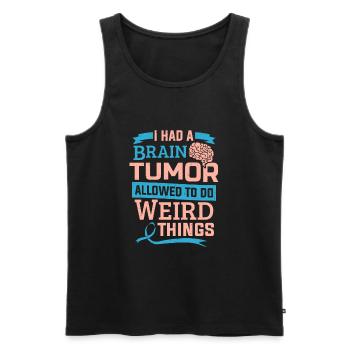 Brain Tumor Surgery Survivor Awareness - Men's Premium Organic Tank Top - black - Front - Michal (187cm)