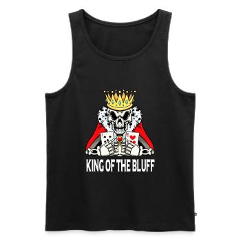 Joueur de poker King Of The Bluff Poker Cards Poker - Débardeur bio Premium Homme - noir - Devant - AI Model Male 178 light (178cm)