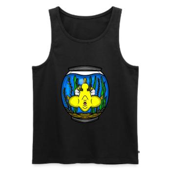 Aquarium Geschenk Aquarier Fisch Haltung Liebhaber - Männer Premium Bio Tank Top - Schwarz - Vorne - Michal (187cm)