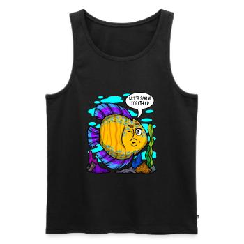Aquarium Geschenk Aquarier Fisch Haltung Liebhaber - Männer Premium Bio Tank Top - Schwarz - Vorne - Michal (187cm)