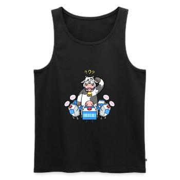Milchkartons rufen Kuh Mama Milchbauernkuh - Männer Premium Bio Tank Top - Schwarz - Vorne - AI Model Male 178 light (178cm)
