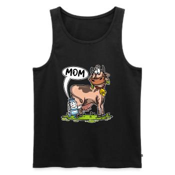 Milchkartons rufen Kuh Mama Milchbauernkuh - Männer Premium Bio Tank Top - Schwarz - Vorne - AI Model Male 178 light (178cm)