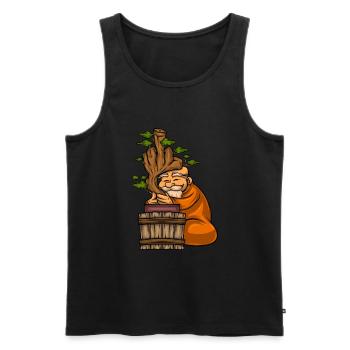 Miniature Trees Bonsai Middle Finger - Men's Premium Organic Tank Top - black - Front - Michal (187cm)