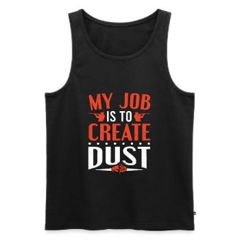 Mein Job ist es, Dust Skeet Shooting zu erstellen - Männer Premium Bio Tank Top - Schwarz - Vorne - Michal (187cm)