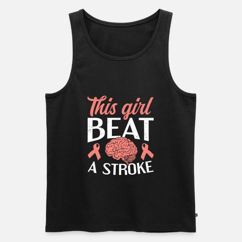 Dieses Mädchen schlug einen Schlaganfall-Schlaganfall-Überlebenden - Männer Premium Bio Tank Top - Schwarz