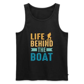 La vie derrière le bateau Wakeboard Wakeboard - Débardeur bio Premium Homme - noir - Devant - Michal (187cm)