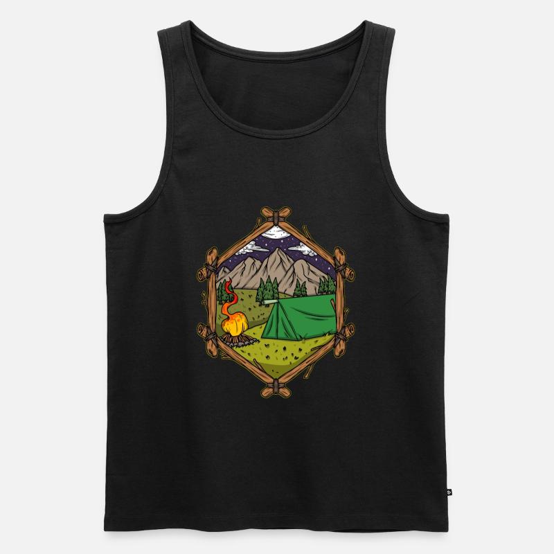 Camper Campingplatz Camping Camping - Männer Premium Bio Tank Top - Schwarz