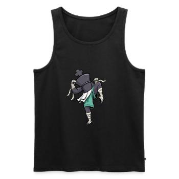 Chess King Like A Muay Thai Fighter Chess - Men's Premium Organic Tank Top - black - Front - AI Model Male 178 light (178cm)