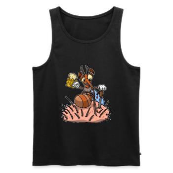 Insecte Moustique Buvant de la bière Moustiques - Débardeur bio Premium Homme - noir - Devant - Michal (187cm)
