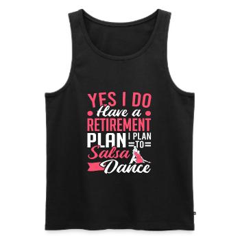 Latin Dancing Ich plane Salsa Tanz Salsa - Männer Premium Bio Tank Top - Schwarz - Vorne - AI Model Male 178 light (178cm)