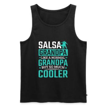 Salsa Grand-père Beaucoup plus cool Danse latine Sala - Débardeur bio Premium Homme - noir - Devant - Michal (187cm)