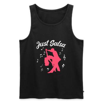 Salsa Dancer Latin Dancing Just Salsa - Men's Premium Organic Tank Top - black - Front - Michal (187cm)