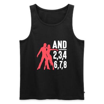 Salsa Dancer Lain Dancing And 2,3,4 6,7,8 Salsa - Men's Premium Organic Tank Top - black - Front - Michal (187cm)