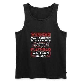 Catfishing Fischer Plattkopf Wels Angeln - Männer Premium Bio Tank Top - Schwarz - Vorne - AI Model Male 178 light (178cm)