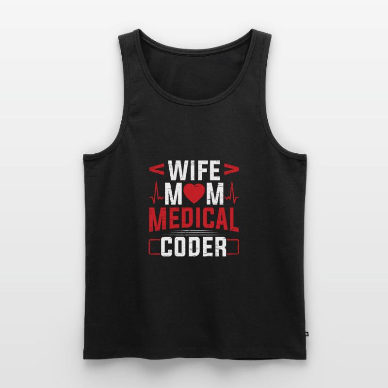 Medizinischer Biller Coding Krankenschwester Ehefrau Mama Medical Coder Männer Premium Bio Tank Top