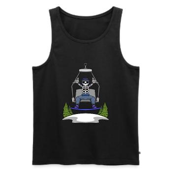 Snowboarder Winter Sports Snowboarding Skeleton - Men's Premium Organic Tank Top - black - Front - Michal (187cm)